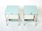 Tavolini o comodini in acciaio laccato blu di Guy Lefevre per Maison Jansen, anni '70, set di 2, Immagine 11