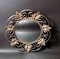 French Gilt Metal Mirror with Vine Leaves, Image 2