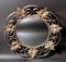 French Gilt Metal Mirror with Vine Leaves, Image 4