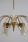 Großer italienischer Mid-Century Spider Kronleuchter aus goldfarbenem Muranoglas, 1950er 14