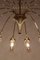 Lámpara de araña italiana Mid-Century grande de cristal de Murano dorado, años 50, Imagen 10