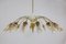 Large Mid-Century Modern Italian Spider Gold-Colored Murano Glass Chandelier, 1950s 4