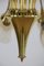 Lámpara de araña italiana Mid-Century grande de cristal de Murano dorado, años 50, Imagen 13