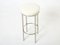 French Steel & Bouclé Barstools by J.C. Mahey for Maison Roméo, 1970s, Set of 3, Image 8