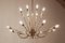 Lámpara de araña italiana Mid-Century con 16 luces de Oscar Torlasco para Lumi Milano, años 50, Imagen 2