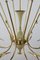 Lámpara de araña italiana Mid-Century con 16 luces de Oscar Torlasco para Lumi Milano, años 50, Imagen 6