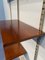 Mid-Century Italian Suspended Wall Unit Boockase in Walnut & Gilded Metal, 1960 9