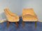 Chaises de Chambre Mid-Century en Velours Jaune par Vittorio Dassi, Italie, Set de 2 1