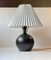 Art Deco Table Lamp in Satin Black Ceramic from Aluminia, 1920s, Image 1