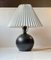Lampe de Bureau Art Déco en Céramique Noire Satinée de Aluminia, 1920s 1