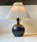 Art Deco Table Lamp in Satin Black Ceramic from Aluminia, 1920s 2