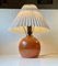 French Orange Pottery Table Lamp in the Style of Jean Besnard, 1930s 1