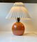 French Orange Pottery Table Lamp in the Style of Jean Besnard, 1930s 2