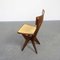 Vintage Skulpturaler Stuhl aus Holz und Formica, 1950er 5