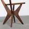 Vintage Skulpturaler Stuhl aus Holz und Formica, 1950er 10