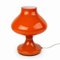 Vintage Orange Glas Tischlampe 1
