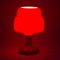 Vintage Glass Table Lamp in Red, Image 3