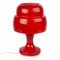 Vintage Glass Table Lamp in Red 1