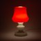 Lámpara de mesa de vidrio blanco y rojo de OPP Jihlava, Imagen 2