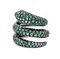 Snake Ring in 18K Black Gold with Tsavorite and Diamonds 4