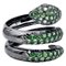 Snake Ring in 18K Black Gold with Tsavorite and Diamonds, Image 1