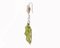 Dangle Gold Earrings with Mother of Pearl and Jade 3