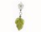 Dangle Gold Earrings with Mother of Pearl and Jade 2