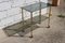 Vintage French Smoked Glass & Brass Table, Image 9