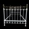 Antique Wrought Iron and White Brass Bed, 1900, Image 3