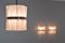 Mid-Century Modern Textured Crystal Sconces and Chandelier from Kaiser Leuchten, Germany, 1960s, Set of 3 10