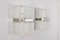 Mid-Century Modern Textured Crystal Sconces and Chandelier from Kaiser Leuchten, Germany, 1960s, Set of 3, Image 8