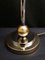 French Art Deco Nickel and Golden Brass Lamp in the Style of Mazda 12