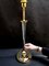French Art Deco Nickel and Golden Brass Lamp in the Style of Mazda, Image 14