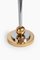 French Art Deco Nickel and Golden Brass Lamp in the Style of Mazda, Image 5