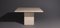 Tavolo da pranzo quadrato in travertino, anni '70, Immagine 1