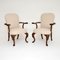Antique Carved Lounge Chairs in Walnut, Set of 2 1