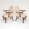 Antique Carved Lounge Chairs in Walnut, Set of 2, Image 3