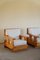 Mid-Century Brutalist Solid Pine Lounge Chairs, Sweden, 1970s, Set of 2, Image 6