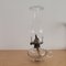 Portuguese Farmhouse Rustic Portable Lamp in Clear Glass by Cormache, 1940s 1