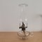 Portuguese Farmhouse Rustic Portable Lamp in Clear Glass by Cormache, 1940s, Image 1