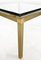 French Hollywood Regency Square Side Tables in Brass and Glass, 1970s, Set of 2 9