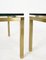 French Hollywood Regency Square Side Tables in Brass and Glass, 1970s, Set of 2 8