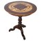 Antique Inlay Round Table, 1850s 1