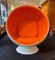 Finnischer Space Age Ball Chair in Orange & Weiß von Eero Aarnio für Adelta 7