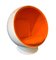 Sedia Space Age arancione e bianca di Eero Aarnio per Adelta, Immagine 1