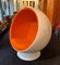 Finnischer Space Age Ball Chair in Orange & Weiß von Eero Aarnio für Adelta 6