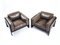 Modern Italian Bastiano Chairs by Tobia Scarpa for Gavina in Taupe Leather, 1968, Set of 2, Image 3