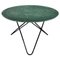 Green Indio Marble and Black Steel Big O Dining Table by Ox Denmarq 1