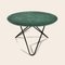 Green Indio Marble and Black Steel Big O Dining Table by Ox Denmarq 2