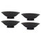 Black Helice Porcelain Bowl by Studio Cúze, Set of 4 1